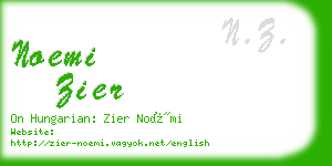 noemi zier business card